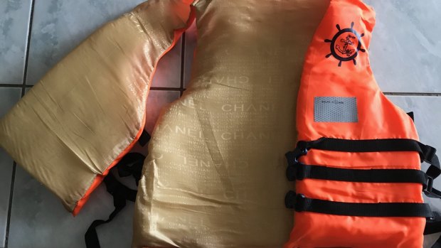 Dangerous fake Chanel brand "lifejackets" being sold in Africa to asylum seekers.