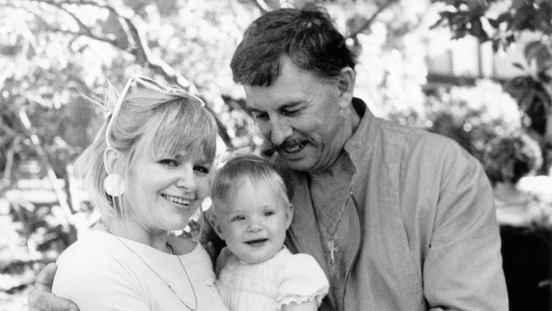 He's my father: John Wallace with wife Denise, whom he met in 1976, and daughter Kate.