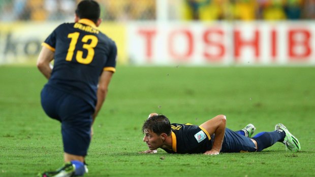 The Socceroos were unhappy with the Suncorp surface, but they must play there again next Thursday.