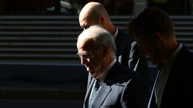 Eddie Obeid leaves the NSW Supreme Court.