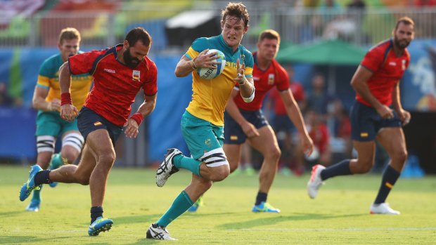Smart mover: Con Foley playing for Australia at the Rio Olympics.