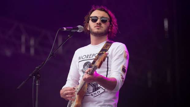 Just the music: San Cisco's Jordi Davieson performs at Splendour in the Grass.