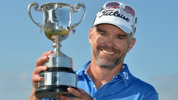 Golden oldie: Michael Long, 47, made history by becoming one of the oldest winners of the tournament.