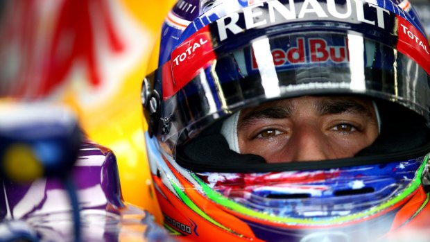 Don't change: Daniel Ricciardo will have to settle on one helmet design in 2015.