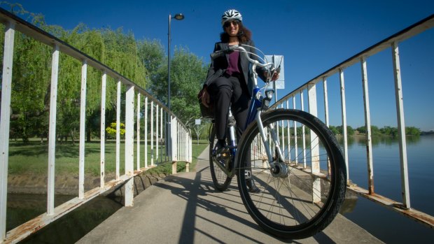 Bella Molloy of Barton is one of the many Canberrans using alternatives to cars to get to work. 
