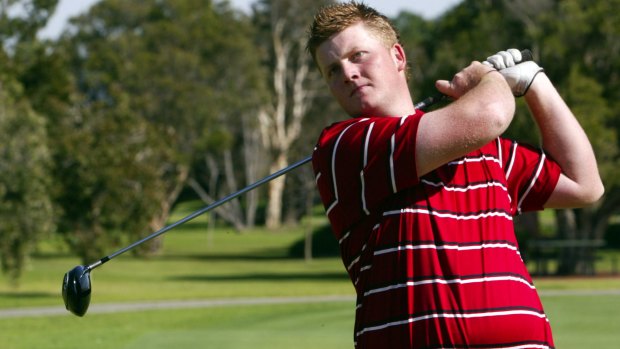 Chubby teenager: Lincoln Tighe after he was named in the Australian schools golf team in 2006.