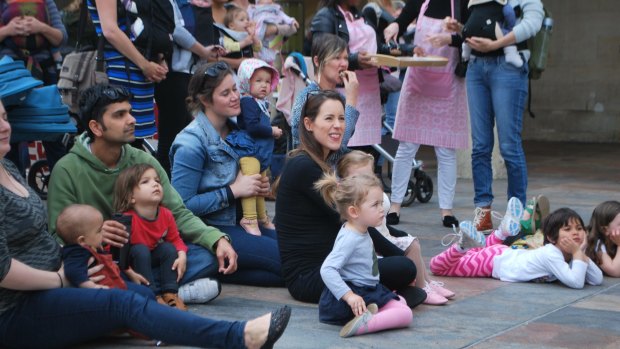 Mums, Dads and kids turned out to support breastfeeding in Perth.
