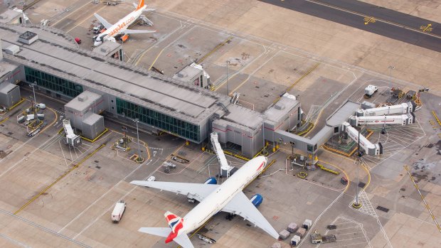 Travellers can get to London's Gatwick Airport via the Gatwick Express.