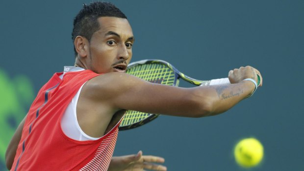 Nick Kyrgios has celebrated his 21st birthday with a quarter-final win in Portugal. 
