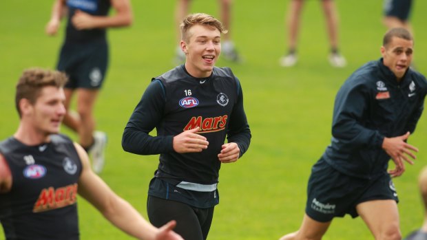 Looking on the bright side: Patrick Cripps is one of the Blues’ best young prospects.