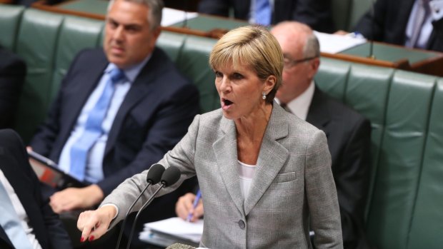 Foreign Affairs minister Julie Bishop.