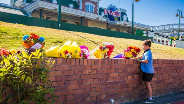 A memorial has been created outside the park.