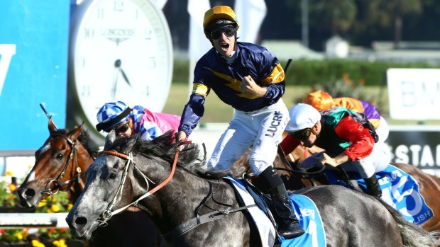 Tommy Berry rides Chautauqua to win the Darley T. J. Smith Stakes.