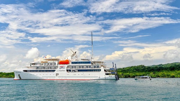 Coral Expeditions' new ship, Coral Adventurer, will spend the next five months in the Kimberley.