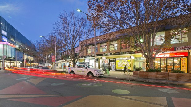 The building has dual frontage onto Garema Place and Bunda Street. 