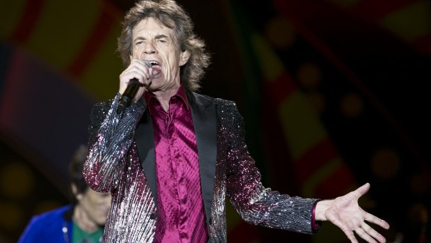 Stones' lead singer Mick Jagger performs in Havana, Cuba. The 72-year-old rocker is expecting his 8th child.