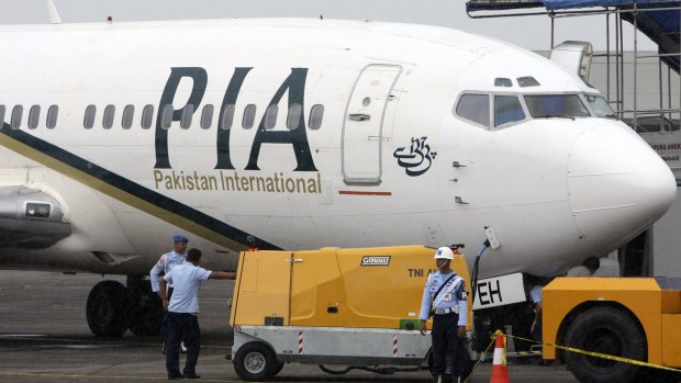 A Pakistan International Airlines passenger jet.