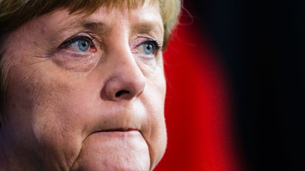 German Chancellor Angela Merkel has not made clear whether the government will bail out Germany's biggest bank.