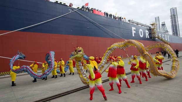 Fortescue takes delivery on Monday of the first of eight custom-built carriers aimed at giving it greater control over the timing of iron ore shipments to China.