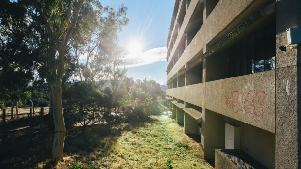 The former CSIRO site in Campbell, subject to vandalism.