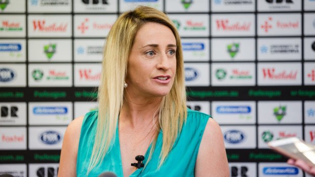 Canberra United coach Heather Garriock has questioned the wisdom of giving coaches red cards.