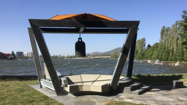 The new pavilion for the Canberra Rotary Peace Bell.