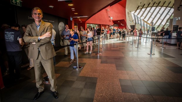 National Museum of Australia director Mathew Trinca is proud Canberra has clocked the millionth visitor. 