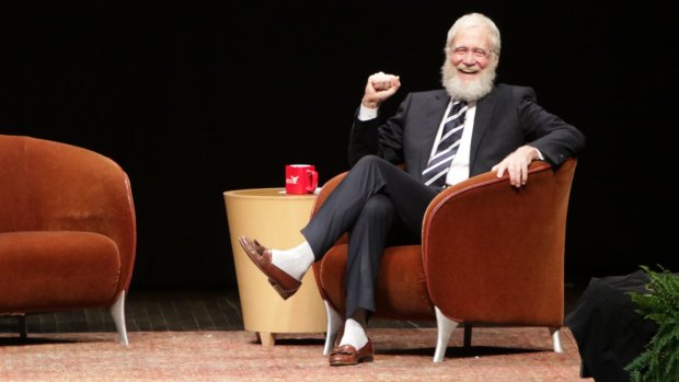 "I've kind of developed a real creepy look": David Letterman.