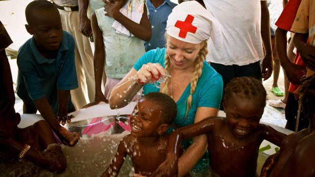 Red Cross volunteer Alison Thompson.