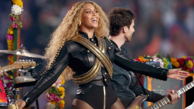 Get in formation: Beyonce performs at this year's Super Bowl.