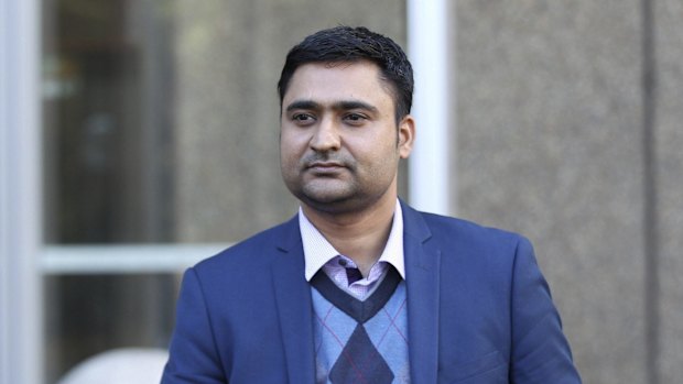 Former chief executive of Unique International College Amarjit Singh outside the NSW Law Courts in Sydney last year. 