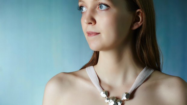 Leah Heiss' Smart Heart necklace acts as a cardiac monitor.