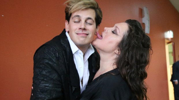 Milo Yiannopoulos with the socialite formerly known as Kate Fischer, T'ziporah Malkah.