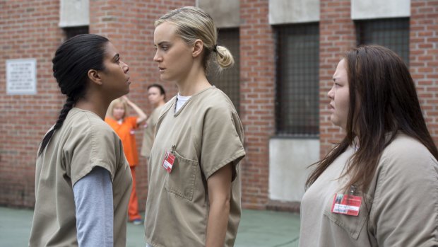From left: Jessica Pimentel, Taylor Schilling and Jolene Purdy.