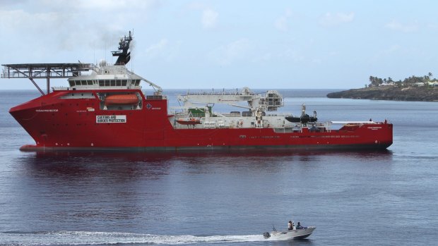 Ocean Protector: 157 asylum seekers were detained on the vessel for a month last year.