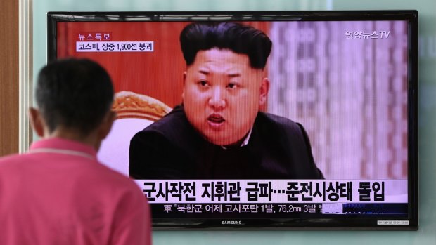 A man looks at a television screen showing an image of Kim Jong Un, leader of North Korea: The country's geopolitical volatility was on full display again last week