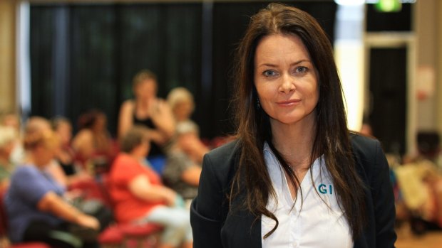 GIVIT founder and CEO Juliette Wright visits the Beenleigh evacuation centre.