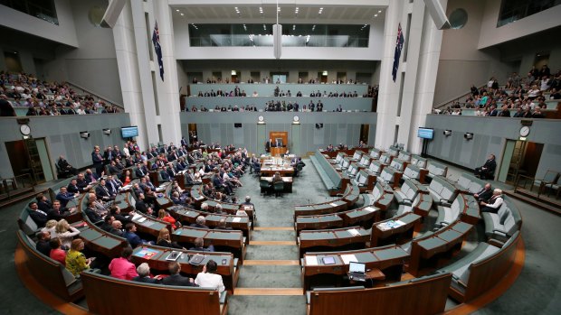 The House of Representatives as it votes for same-sex marriage on Thursday.