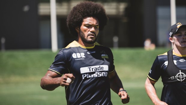 ACT Brumbies winger Henry Speight at training on Tuesday. 