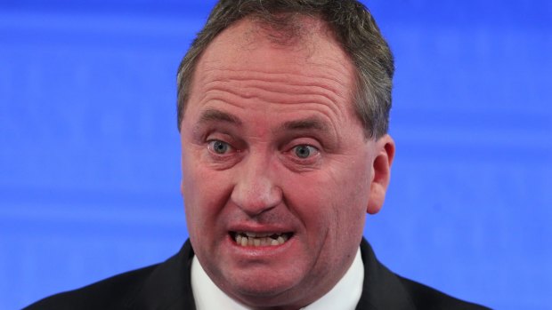 Agriculture Minister Barnaby Joyce at the National Press Club earlier this month.