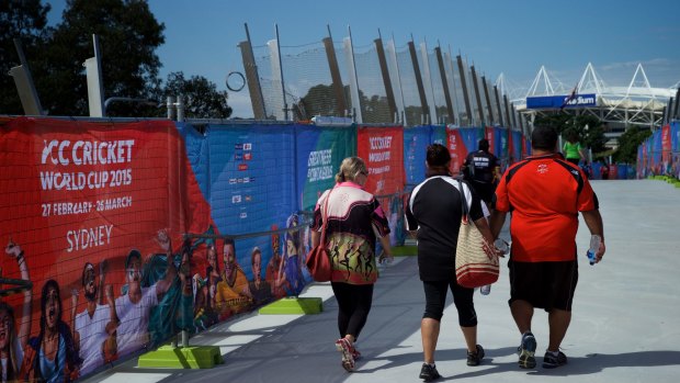 Waste of space: Cricket fans are not happy having to walk the extra distance over the Albert "Tibby" Cotter Bridge to the SCG.