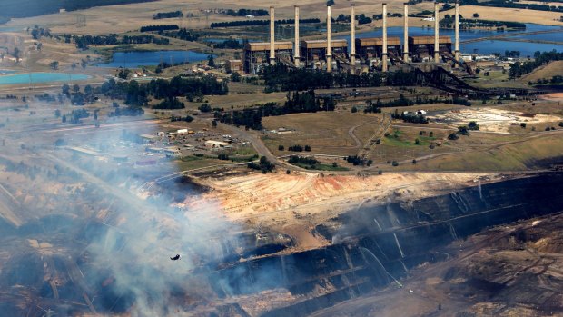 Hazelwood plant and mine from the air.