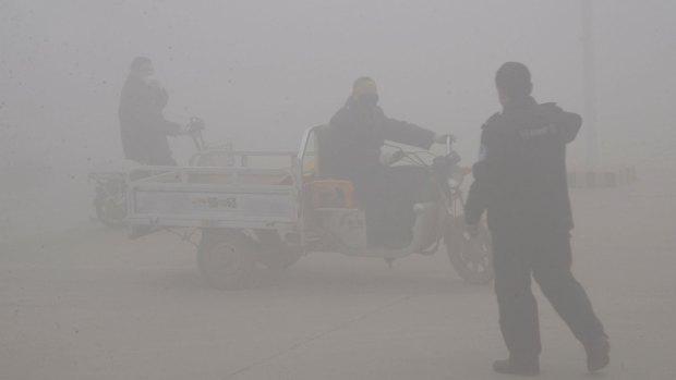 The study found antibiotic-resistant genetic material in the smog. 