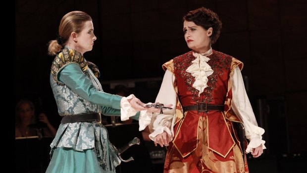 Sally-Anne Russell and Emma Matthews in Voyage to the Moon.