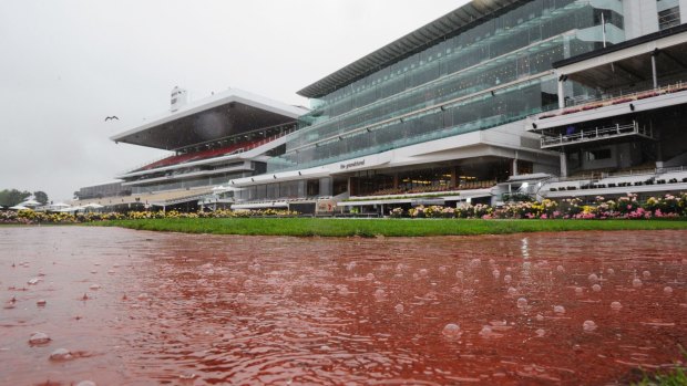 It bucketed on Oaks Day on November 5.