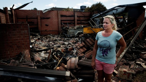 Counting the cost: Jane Derijcke (pictured) and partner Shane Smart were one of the worst affected by the fire in Hastings on Saturday.