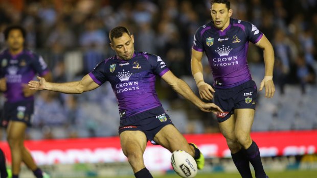 Sparkling performance: Cameron Smith, centre, and Billy Slater were close to their brilliant best.