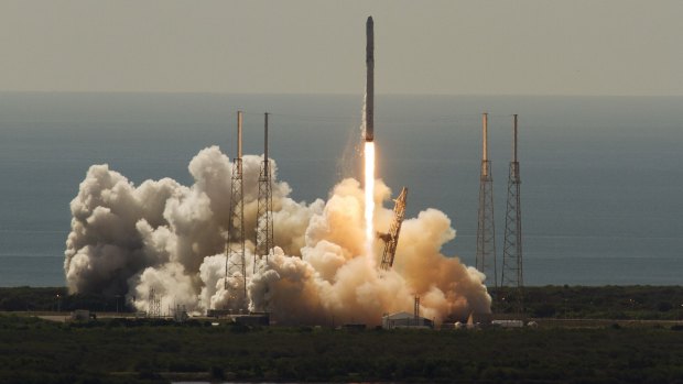 SpaceX's  Falcon 9 rocket launches from Cape Canaveral on Sunday.