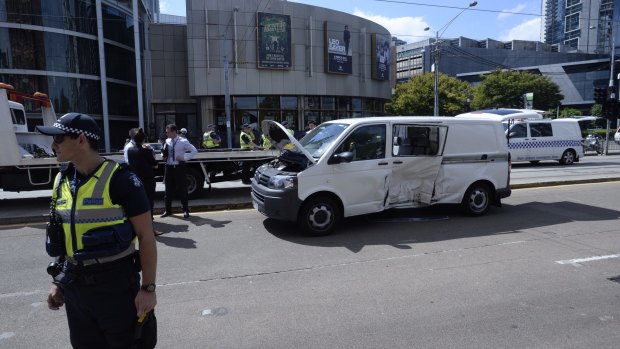The Special Operations police van that was involved in the crash.