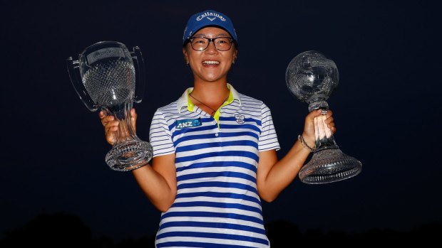 MEGA PAYDAY: Lydia Ko won $1.9m after winning the LPGA Tour Order of Merit and Tour Championship event in Florida.